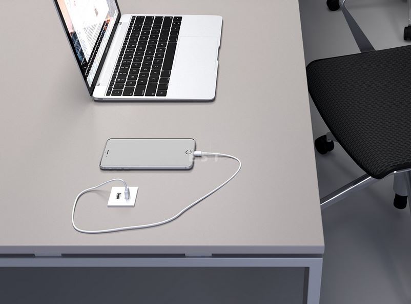 ASA 06029P00004 Nabíjecí HUB vestavný VERSAPICK, 2xUSB 5V (typ A), 42x42mm, čtvercový, plast, bílá matná ASA 06029P00004 Nabíjecí HUB vestavný VERSAPICK, 2xUSB 5V (typ A), 42x42mm, čtvercový, plast, bílá matná